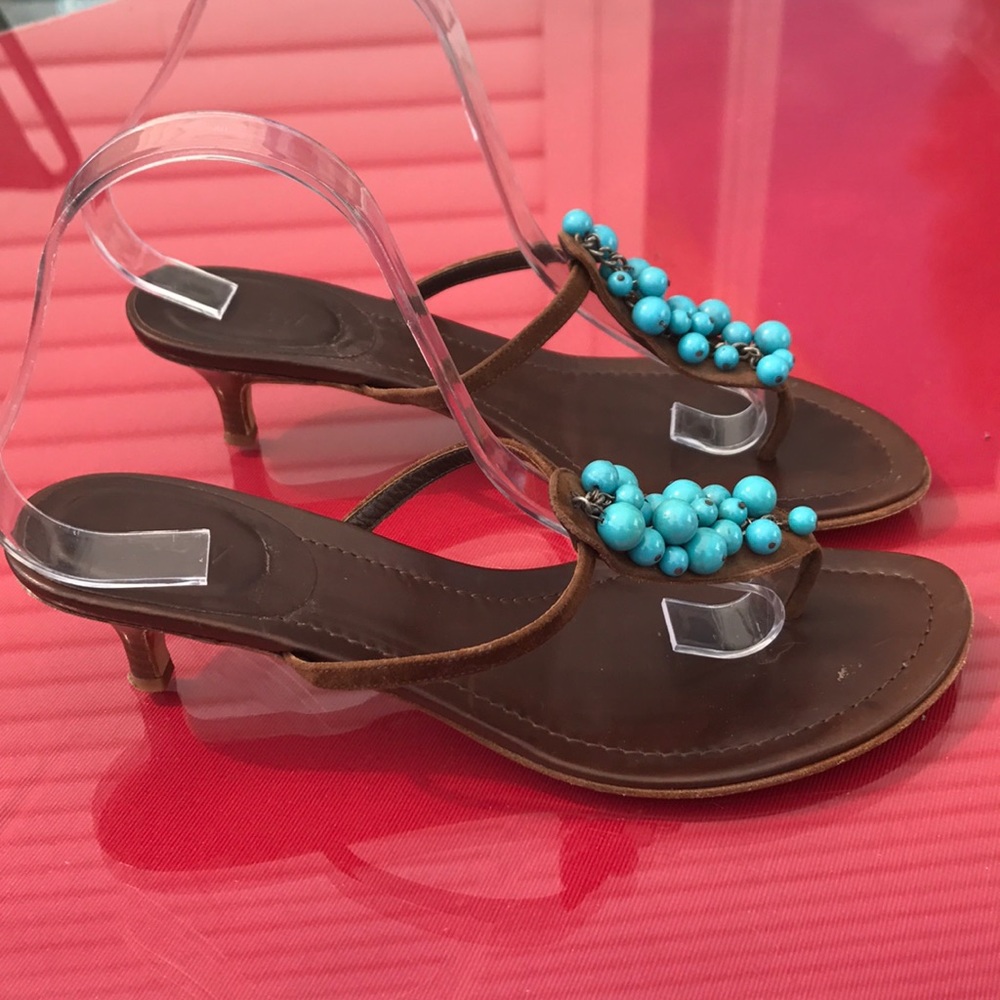 J crew amazing beaded sandals made in Italy 🇮🇹 - Picture 4 of 7